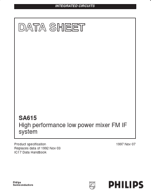 SA615 Datasheet PDF Philips Electronics