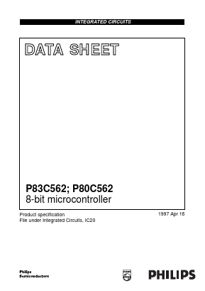 P83C562EHA/NNN Datasheet PDF Philips Electronics