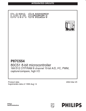 P87C554 Datasheet PDF Philips Electronics