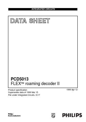 PCD5013H/F1 Datasheet PDF Philips Electronics