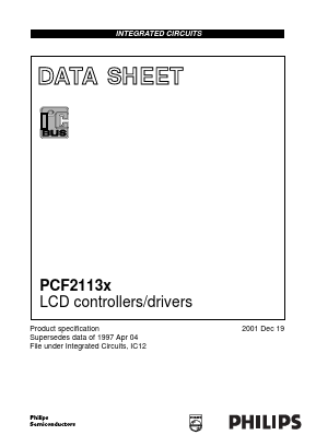 PCF2113WUF4 Datasheet PDF Philips Electronics