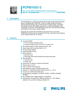 PCF85102C-2T-03 Datasheet PDF Philips Electronics