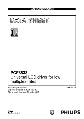 PCF8533U Datasheet PDF Philips Electronics