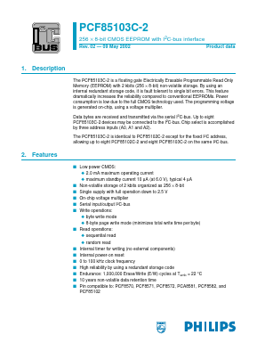 PCF85103C-2 Datasheet PDF Philips Electronics