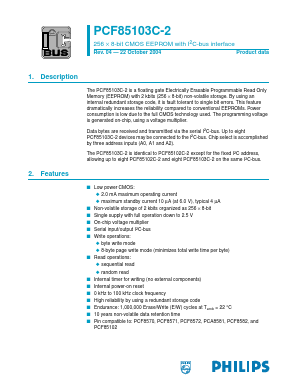 PCF85103C-2P/00 Datasheet PDF Philips Electronics