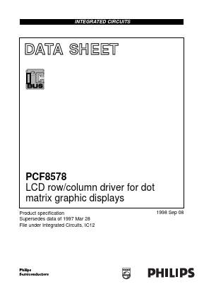 PCF8578T Datasheet PDF Philips Electronics