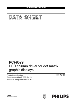 PCF8579U/F1 Datasheet PDF Philips Electronics