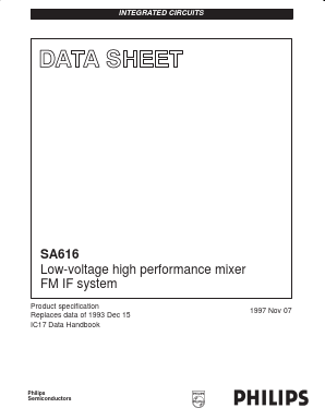 SA616N Datasheet PDF Philips Electronics