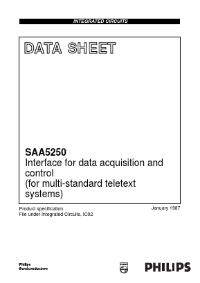 SAA5250 Datasheet PDF Philips Electronics