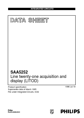 SAA5252 Datasheet PDF Philips Electronics