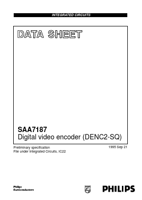 SAA7187WP/01 Datasheet PDF Philips Electronics