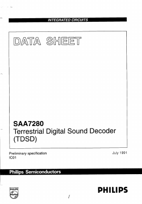 SAA7280 Datasheet PDF Philips Electronics