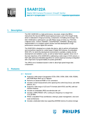 SAA8122A Datasheet PDF Philips Electronics