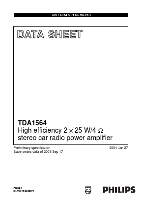 TDA1564 Datasheet PDF Philips Electronics