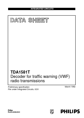 TDA1581 Datasheet PDF Philips Electronics