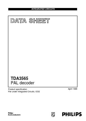 TDA3565 Datasheet PDF Philips Electronics