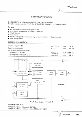 TDA3047 Datasheet PDF Philips Electronics