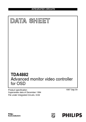 TDA4882 Datasheet PDF Philips Electronics