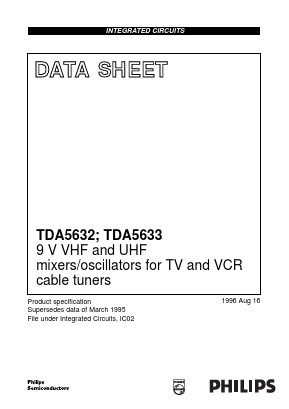 TDA5633 Datasheet PDF Philips Electronics