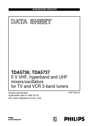 TDA5736T/C1/M1 Datasheet PDF Philips Electronics