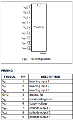 TDA6103 Datasheet PDF Philips Electronics