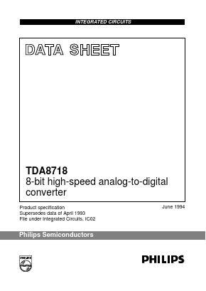 TDA8718 Datasheet PDF Philips Electronics