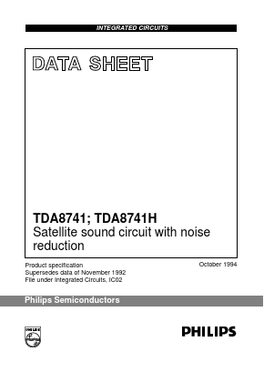 TDA8741 Datasheet PDF Philips Electronics