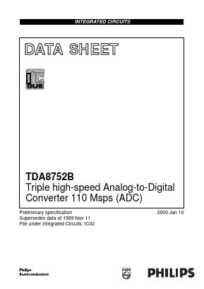 TDA8752BH/8 Datasheet PDF Philips Electronics