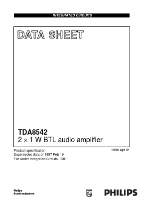 TDA8542T Datasheet PDF Philips Electronics