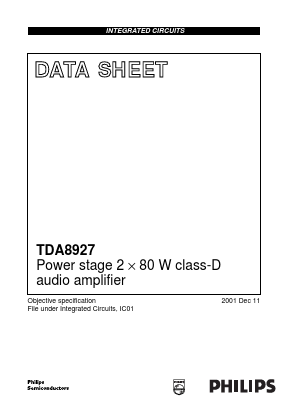 TDA8927J Datasheet PDF Philips Electronics