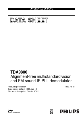 TDA9880 Datasheet PDF Philips Electronics