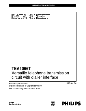 TEA1066T Datasheet PDF Philips Electronics