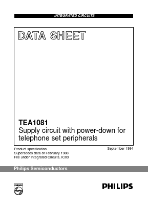 TEA1081 Datasheet PDF Philips Electronics