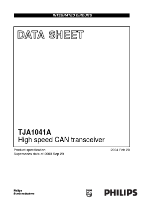 TJA1041A Datasheet PDF Philips Electronics