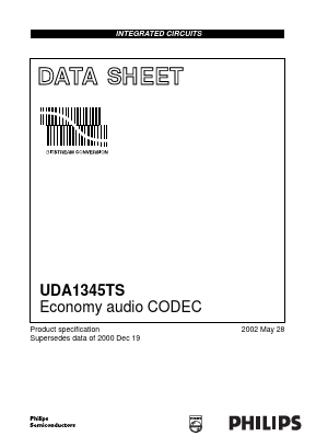 UDA1345 Datasheet PDF Philips Electronics