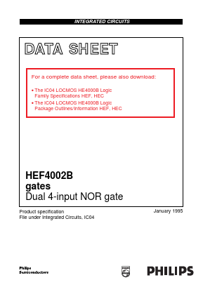 HEC4002BTD Datasheet PDF Philips Electronics