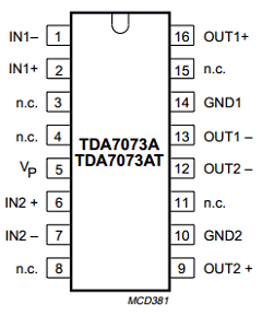TDA7073/N1/S1 Datasheet PDF Philips Electronics