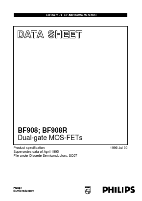 BF908 Datasheet PDF Philips Electronics