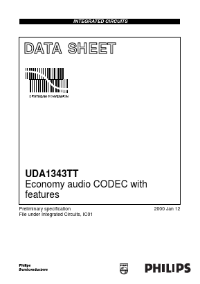 UDA1343TT Datasheet PDF Philips Electronics