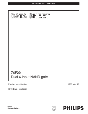 74F20 Datasheet PDF Philips Electronics