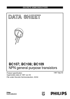 BC107 Datasheet PDF Philips Electronics