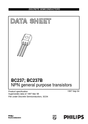BC237 Datasheet PDF Philips Electronics