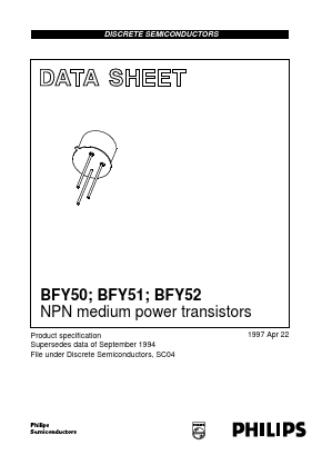 BFY50 Datasheet PDF Philips Electronics