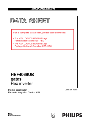 HEC4069UBP Datasheet PDF Philips Electronics