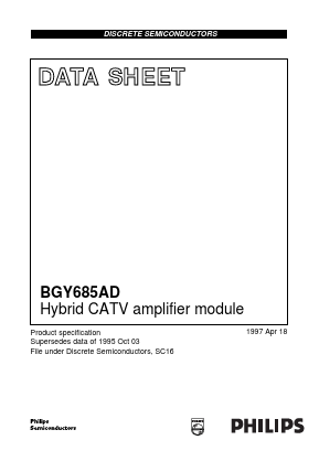 BGY685AD Datasheet PDF Philips Electronics