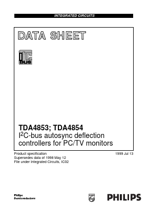 TDA4853 Datasheet PDF Philips Electronics