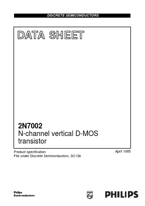 2N7002 Datasheet PDF Philips Electronics