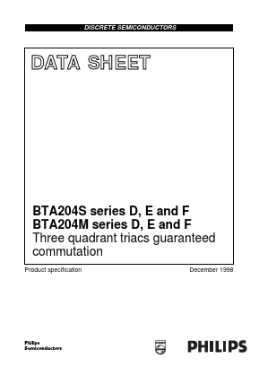 BTA204M-500D Datasheet PDF Philips Electronics