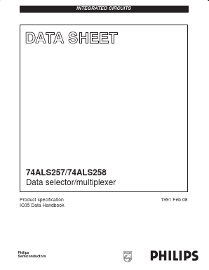 74ALS257 Datasheet PDF Philips Electronics