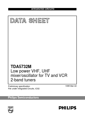 TDA5732M Datasheet PDF Philips Electronics